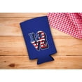 thumbnail image 2 of Fourth of July Accessories Love America Pop Art Royal Blue 2-Pack Ultra Slim Can Thermocoolers, 2 of 8