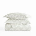 thumbnail image 6 of Duvet Cover Set - Ultra Soft & Breathable - Light Gray Alps Chevron for King Size Bedding by Comfort Canopy, 6 of 15