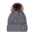 thumbnail image 2 of Women‘S Warm Solid Thicken Wool Hat Stripe Knit Windproof Cap, 2 of 4