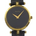 thumbnail image 1 of Pre-Owned Gucci Sherry Line Watch, Gold Plated, Quartz, Analog, Black Dial, Men's, 1 of 10