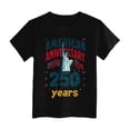 thumbnail image 4 of Quealent Kids 250 Anniversary USA Shirts 250 Year American Flag Tshirt Boys and Girls Happy 250th Tee 4th of July Tops (Black, 13-14 Years), 4 of 5