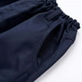 thumbnail image 4 of Big Kid School Joggers for Boys and Girls - Elastic Waist Dress Jogger Uniform Pants with Drawstring Navy 9-10 Years, 4 of 6