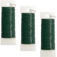 thumbnail image 1 of Alambre floral verde calibre 22, alambre flexible de paleta, herramientas para estilizar flores, manualidades, coronas y arreglos florales navideños. 3 rollos de 114 yardas., 1 of 4