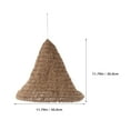 thumbnail image 2 of HEALEEP Handcrafted Khaki Boho Lamp Shade Made of Cotton and Hemp Rope for Home Decor Adjustable Height 18 Inch, 2 of 6