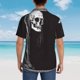 thumbnail image 4 of Balery Gothic Skull Drape Camisas hawaianas de manga corta para hombre, camisas playeras de corte holgado, camisas de vacaciones con botones,Large, 4 of 7