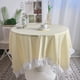 thumbnail image 1 of Granjero Gordo 1 mantel de encaje amarillo de color sólido, mantel de tela para mesa de comedor y mesa de café, decoración de 120 x 120 cm, 1 of 4