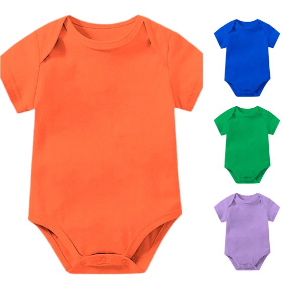Baby Bodysuits Short Sleeve Romper Casual Summer Outfits Soft Playwear 6 24 Months Toddler