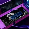 thumbnail image 6 of Japanese Sea Wave Gaming Mouse Pad Kanagawa Black Desk Mat Kawaii Mousepad Mouse Pad, Extra Large Deskmat Cut Laptop Mouse Pads Decor, 6 of 6