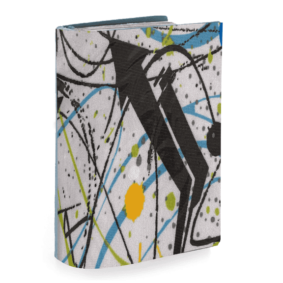 Stretchable Book Cover 1-Count Arrows Pattern Stretchable Fabric Book Cover Fits Standard Size Books 8" x 10" in.