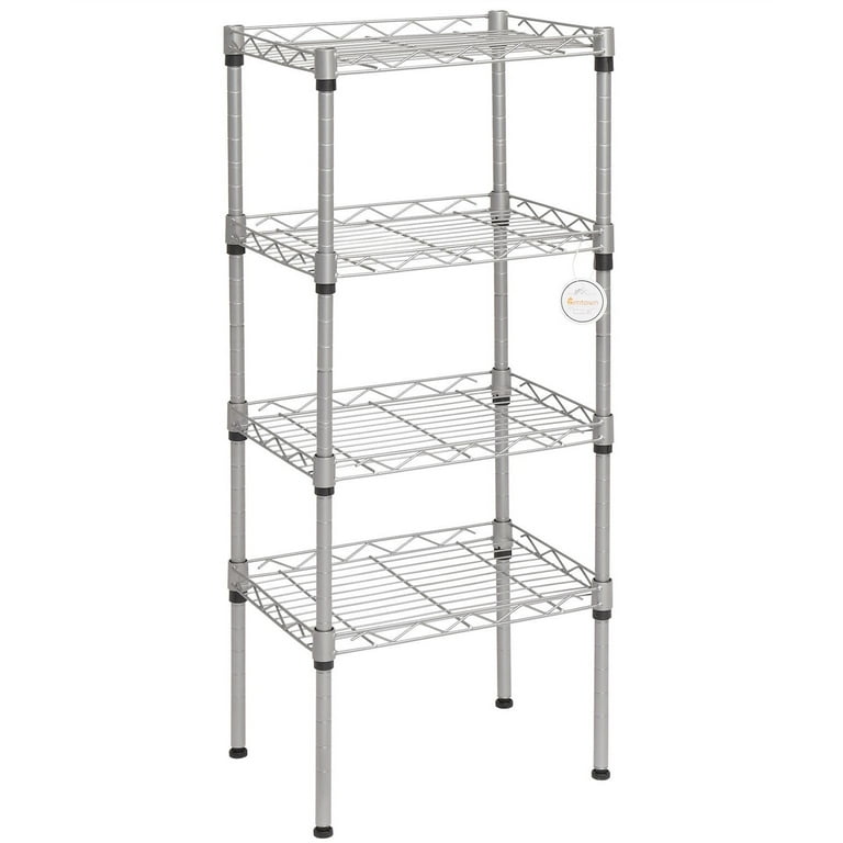 Zimtown 4 Tier Shelves Wire Shelving Rack Shelf Adjustable Unit Garage Kitchen Storage Zimtown 4 Tier Shelves Wire Shelving Rack Shelf Adjustable Unit Garage Kitchen Storage