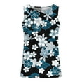 thumbnail image 4 of Xysaqa Men's Floral Hawaiian Tank Top, Novelty Funny Graphic Casual Sports Tees, Sleeveless Beach Shirt (Available in Big & Tall) M-6XL, 4 of 4