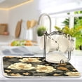 thumbnail image 5 of Dish Drying Mat Microfiber Kitchen Pad Large Counter Absorbent Dish Mats Drainer Rack 18"x24" Elegant Beige Floral, 5 of 7