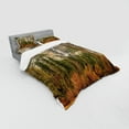 thumbnail image 2 of Ambesonne Nature Bedding Set 4 Pcs, Yosemite Falls Trees, Queen, Orange Green, 2 of 2
