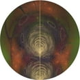 thumbnail image 1 of Ahgly Company Indoor Round Patterned Red Novelty Area Rugs, 7' Round, 1 of 6