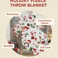 thumbnail image 6 of Serafina Home Holiday Christmas Fleece Throw Blanket- 60 x 50 Plush Santa Claus Reindeer Pinecones Penguins Design, Soft & Cozy Accent for Sofa Couch Chair Bed or Dorm, 6 of 7