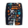 thumbnail image 2 of Haiem Creative Transport Men's Pajama Short with Soft Woven Cotton Elastic Waistband Sleep Short-4X-Large, 2 of 9