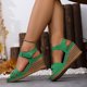 thumbnail image 5 of Sandalias de Cuña de las Mujeres Casuales de Moda Primavera Verano Versátil Tacón de Playa de Pie Abierto Grueso-Soldado con Correa de Tobillo Sandalias, 5 of 9