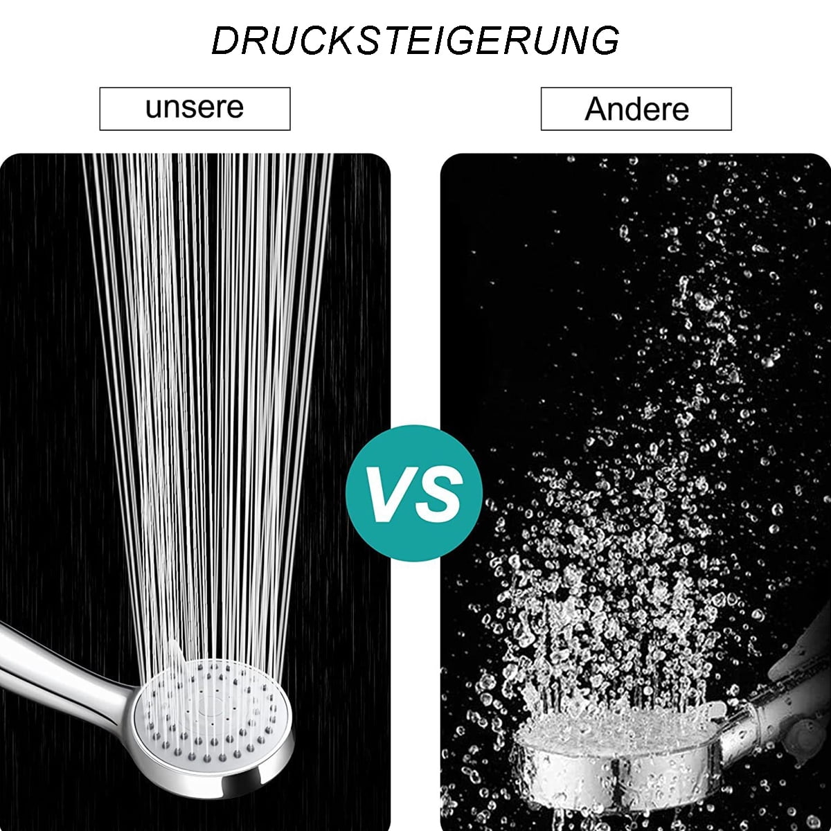 Shower Head Replacement with Water-Saving Pause Button, Adjustable Holder Angles for Optimal Comfort, ABS Material Chrome Finish for RVs, Campers &amp; Residential Use