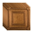 thumbnail image 1 of FASÄDE Coffer Decorative Vinyl 2ft x 2ft Lay in Ceiling Panel in Antique Bronze (5 Pack), 1 of 5