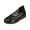 Black, variant on Women's Floral Lace Slip On Shoes Patent Leather Toe Cap Wedge Platform Lightweight Breathable Casual Walking Shoes