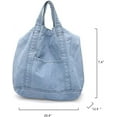 thumbnail image 6 of PIKADINGNIS Denim Handbag for Women Retro Tote Shoulder Purse Lightweight Crossbody Bag for Girls, 6 of 6
