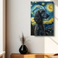 thumbnail image 4 of Dog Canvas Art Decor Creative Dog Picture for Wall Decor Van Gogh Starry Night Irish Water Spaniel Dog Poster Painting Prints for Living Room Pet Club, 4 of 6