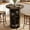 Brown, variant on Round Bar Table with 3-Tier Storage, Brown MDF Finish, 39.4-Inch Pub Height, Space-Saving Kitchen Island Solution