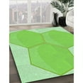thumbnail image 3 of Ahgly Company Machine Washable Indoor Round Transitional Emerald Green Area Rugs, 8' Round, 3 of 7