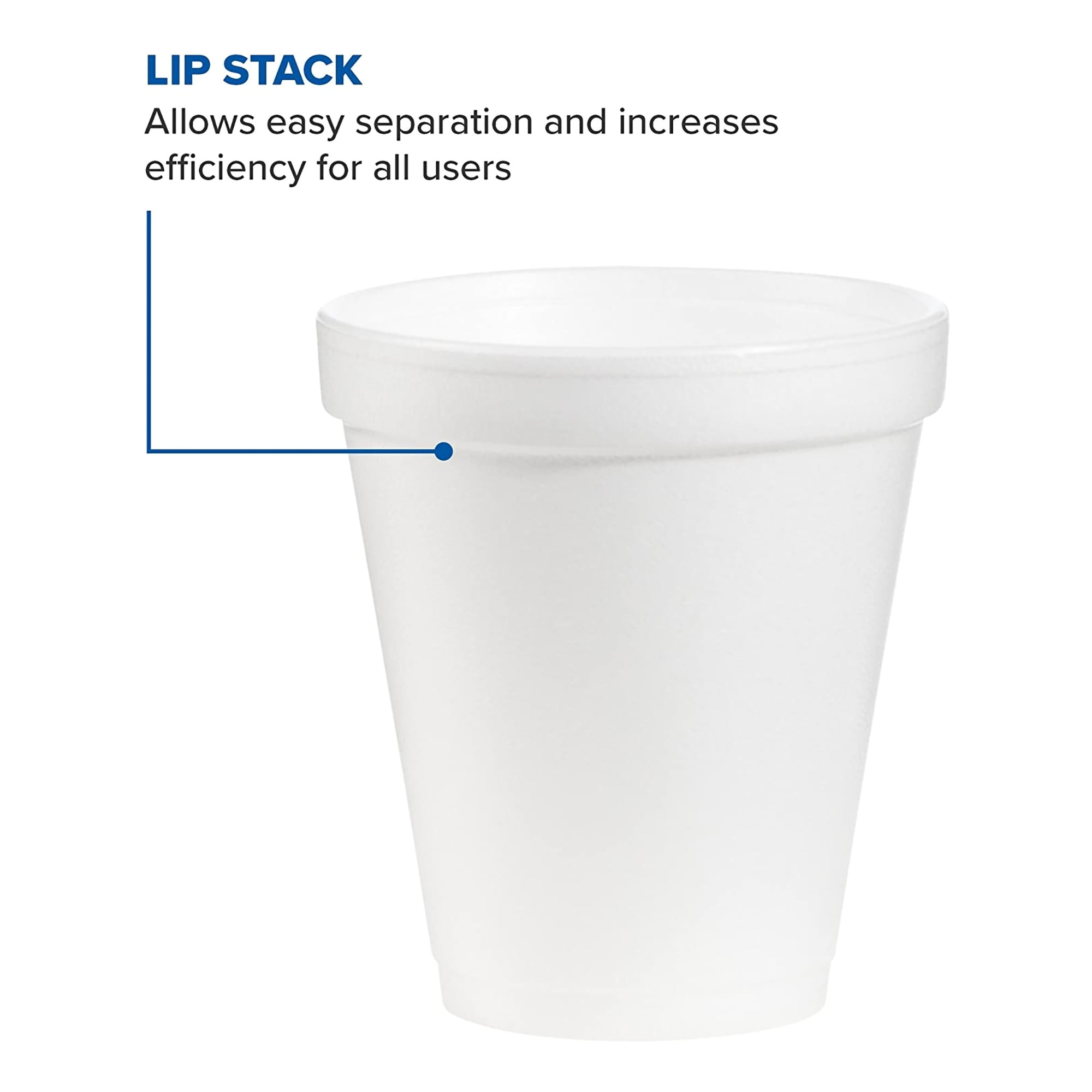Foam Cup, 16 oz., White, Styrofoam, (1000/Case) Dart 16J16
