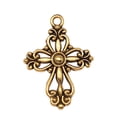 thumbnail image 3 of 10 Charms Crucifix Shaped Faith Material Handcrafted Pendants Charm for Body Chains, Bracelets, Anklet, Earrings, Jewelry ing , Gold, 3 of 10