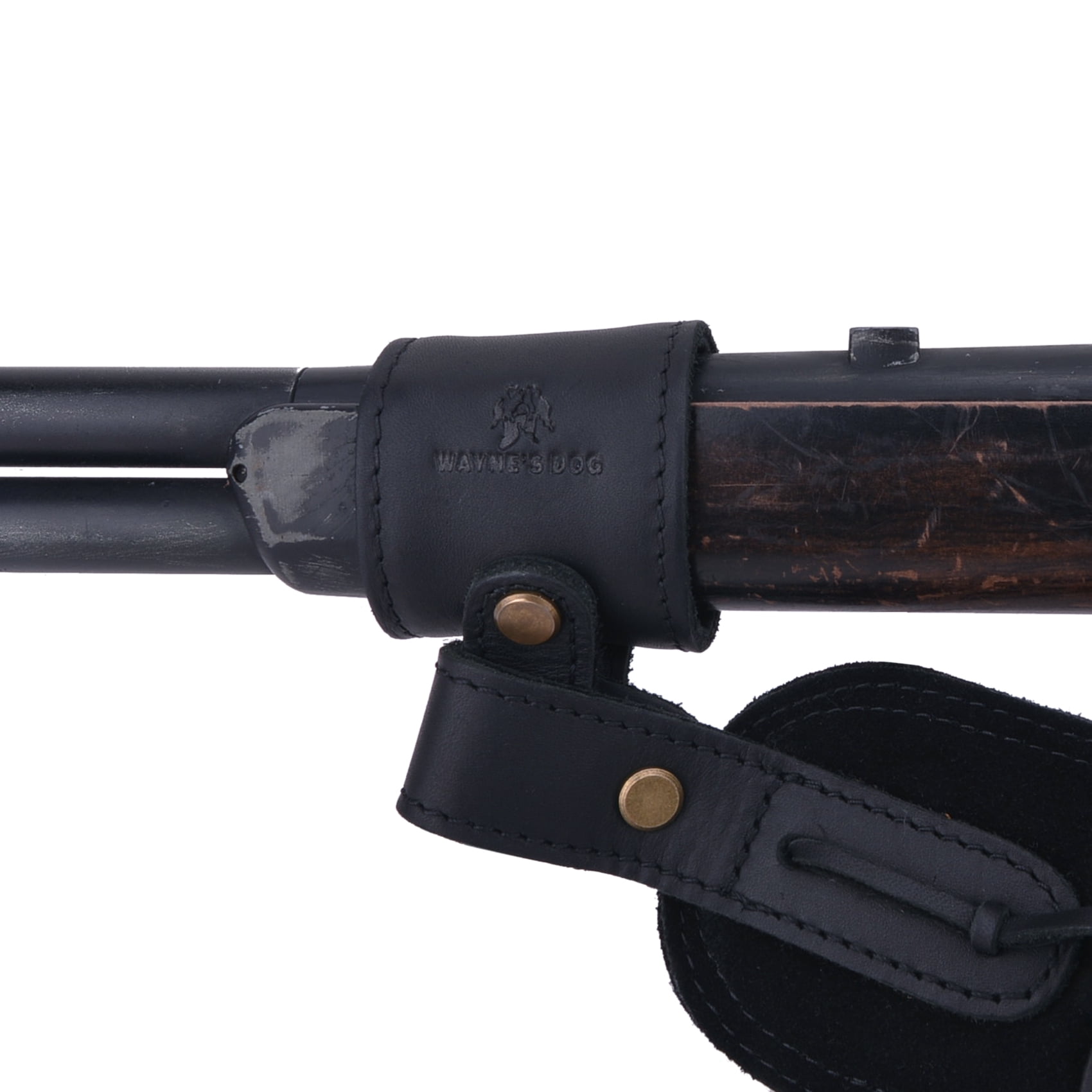 Leather Gun Sling Barrel Mount Gun Holster for Not Drilling Wood of Your Gun