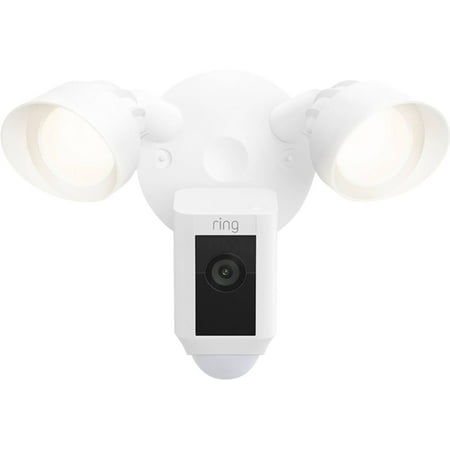 Ring_Floodlight Cam Wired Plus with Motion Activated HD, White, 2021 Release, Outdoor, WiFi, IP/Network
