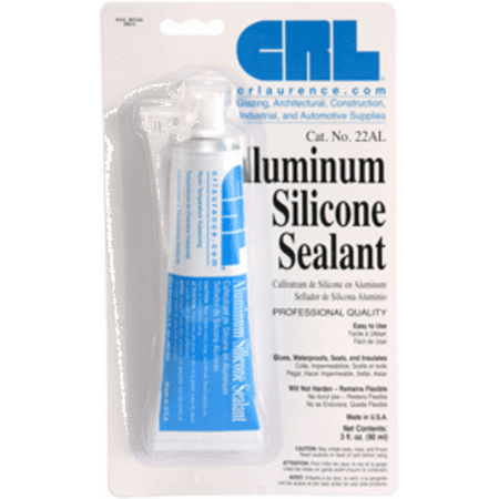 CRL Aluminum Silicone Sealant 3 Fluid Ounce Squeeze