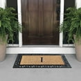 thumbnail image 3 of A1HC Natural Coir and Rubber Paisley border Monogrammed Doormat, Anti-Shed Treated Durable for Outdoor Entrance , 23"X38", Black, 3 of 7