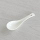 thumbnail image 3 of Juego de 12 cucharas de cucharón de porcelana, cucharas de postre, cucharas de sopa de cerámica blanca de 4,5", 3 of 5