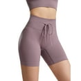 thumbnail image 2 of SAYOO - Calzoncillos de yoga para mujer, cintura elástica con cordón, pantalones cortos de punto ajustados SAYOO  Sexy, 2 of 5