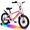 Pink, variant on Lukstr Kids Bike for Boys, 16" Bike for Kids Ages 4-7, Bicycles with LED Light-up and Training Wheels