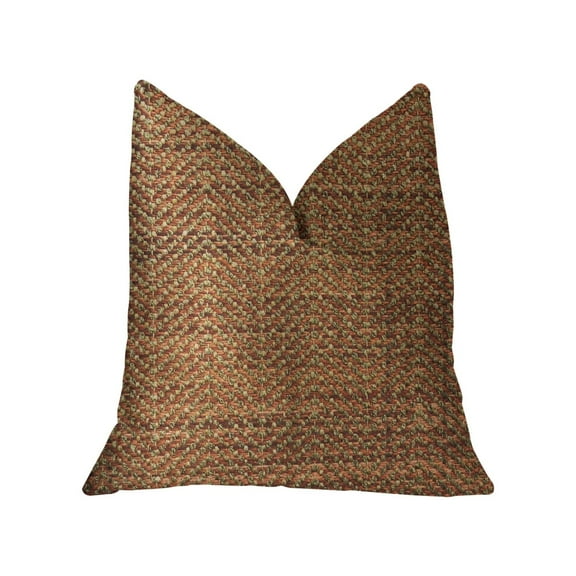 Plutus Brands Merigold Orange and Gold Luxury Throw Pillow