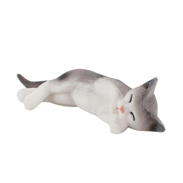 Set de juguetes con estatua de gato realista y muñeca educativa HUOGUO