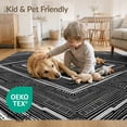 thumbnail image 4 of ODIKA 6'x9' Washable Area Rug Non-Slip, Chair-Friendly, Geometric Variegated Decorative Contrast Block Boho Classroom for Dining Room, Under Table, Office Décor, 4 of 7