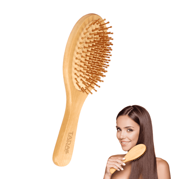 TADA Natural Beauty Wood Pin Hair Brush for Women Men Girl Hairbrush