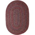 thumbnail image 1 of Rhody Rug SO45R060X096 Sophia 5 x 8 ft. Multicolor Indoor-Outdoor Oval Braided Rug, Burgundy Red, 1 of 1