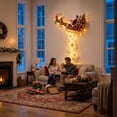 thumbnail image 5 of Christmas Magic Trail Wall Light, Santa Sleigh Reindeer Hanging Decoration, Outdoor Indoor Holiday Decor for Living Room Door, 5 of 6