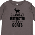 thumbnail image 4 of Inktastic Easily Distracted by Goats Boys or Girls Long Sleeve Toddler T-Shirt, 4 of 5