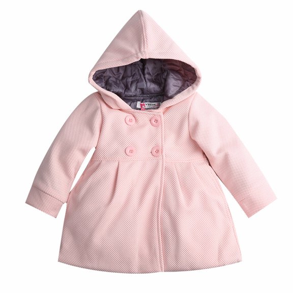 Bagilaanoe Baby Girl Hooded Trench Coat Fall Winter Windbreaker Parka Jacket Kids Outerwear