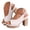 White, variant on Pandaie Heeled Sandals for Women 2026 Open Toe Dressy Chunky High Heels Slingback Platform Wedge Mules Bridal Party Wedding Shoes Black 6.5
