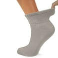 thumbnail image 3 of Women's Diabetic Ankle Socks 3-pairs – Non-Binding Seamless Toe, Soft Cotton for Sensitive Feet (Size 5-7), 3 of 4