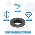 thumbnail image 3 of Uxcell Sink Overflow Ring, Bathroom Sink Overflow Drain Cover for Kitchen Basin Black, 3 of 7