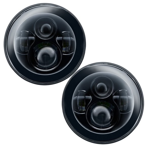 Fits 2007-2018 Jeep Wrangler JK Oracle Lighting Headlight Assembly - LED 5769-001 Sealed Beam; 7 Inch Round; White Halo; Set Of 2; With Plug And Play Wiring Adapters