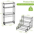 thumbnail image 4 of Plant Stand, 4 Tier Stackable Tiered Plant Stand, Scalable Heavy Duty Tall Plant Shelf for Indoor Outdoor, Garden, Display Shelves, Flower Pot Holder, Black, 4 of 8